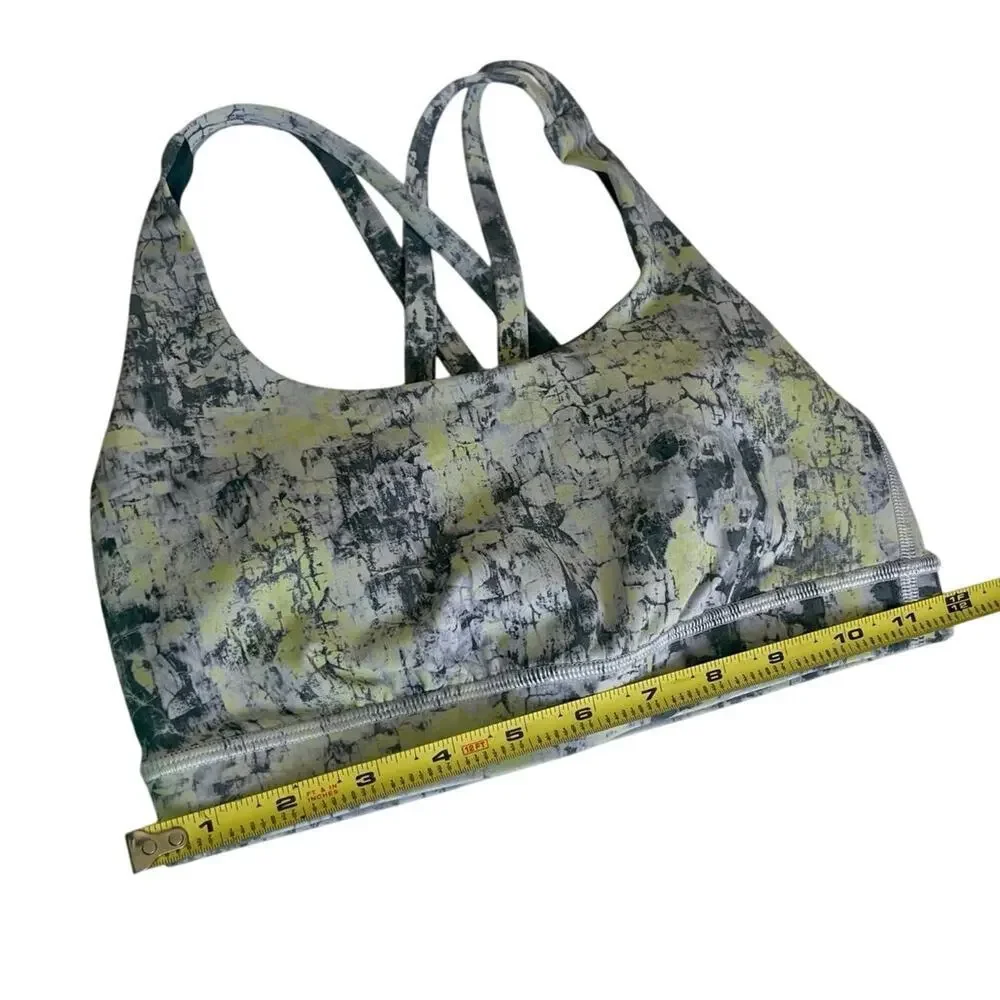 Lululemon Energy Sport Bra Strappy back wicking Padded Sz 4 Athleisure Yoga Gym - Picture 8 of 13